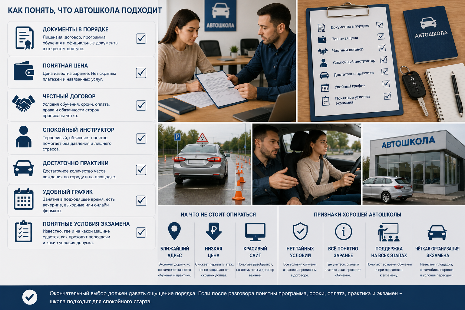 Как понять что автошкола подходит