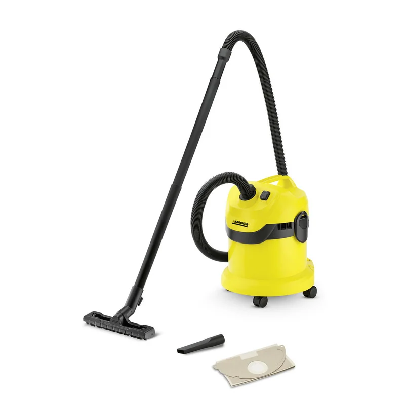 Пылесос хозяйственный Karcher WD 2 1.629-783.0, 2 трубки, широкая щетка, щелевая насадка