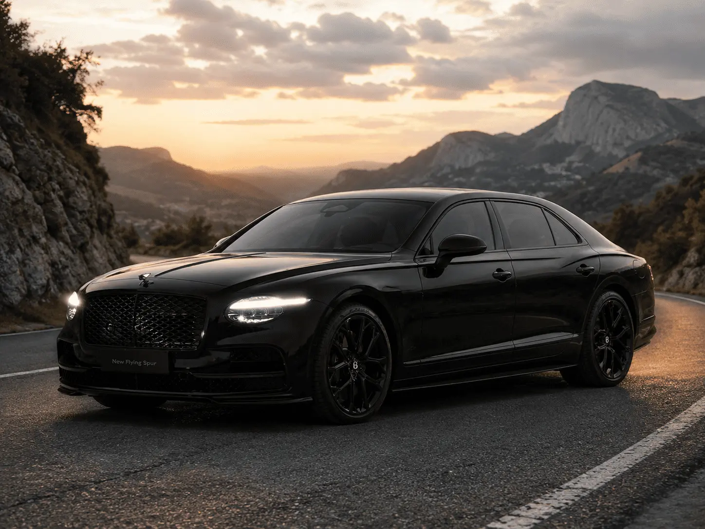 Новый передок Bentley Flying Spur 2026 крупным планом