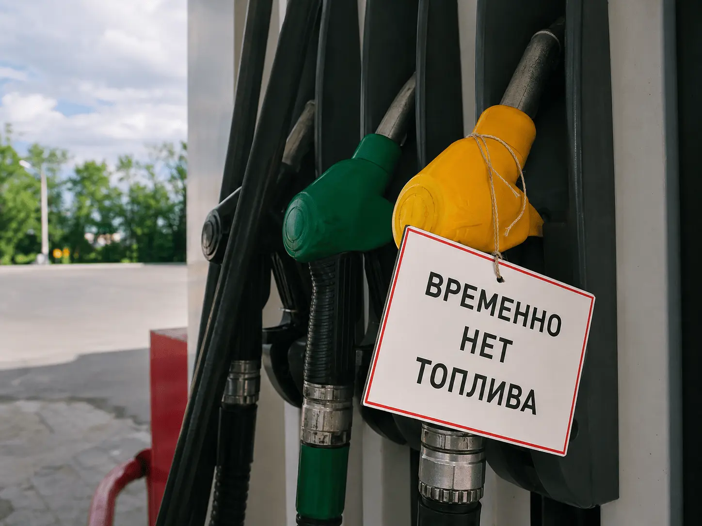 Временное отсутствие топлива на автозаправочной станции