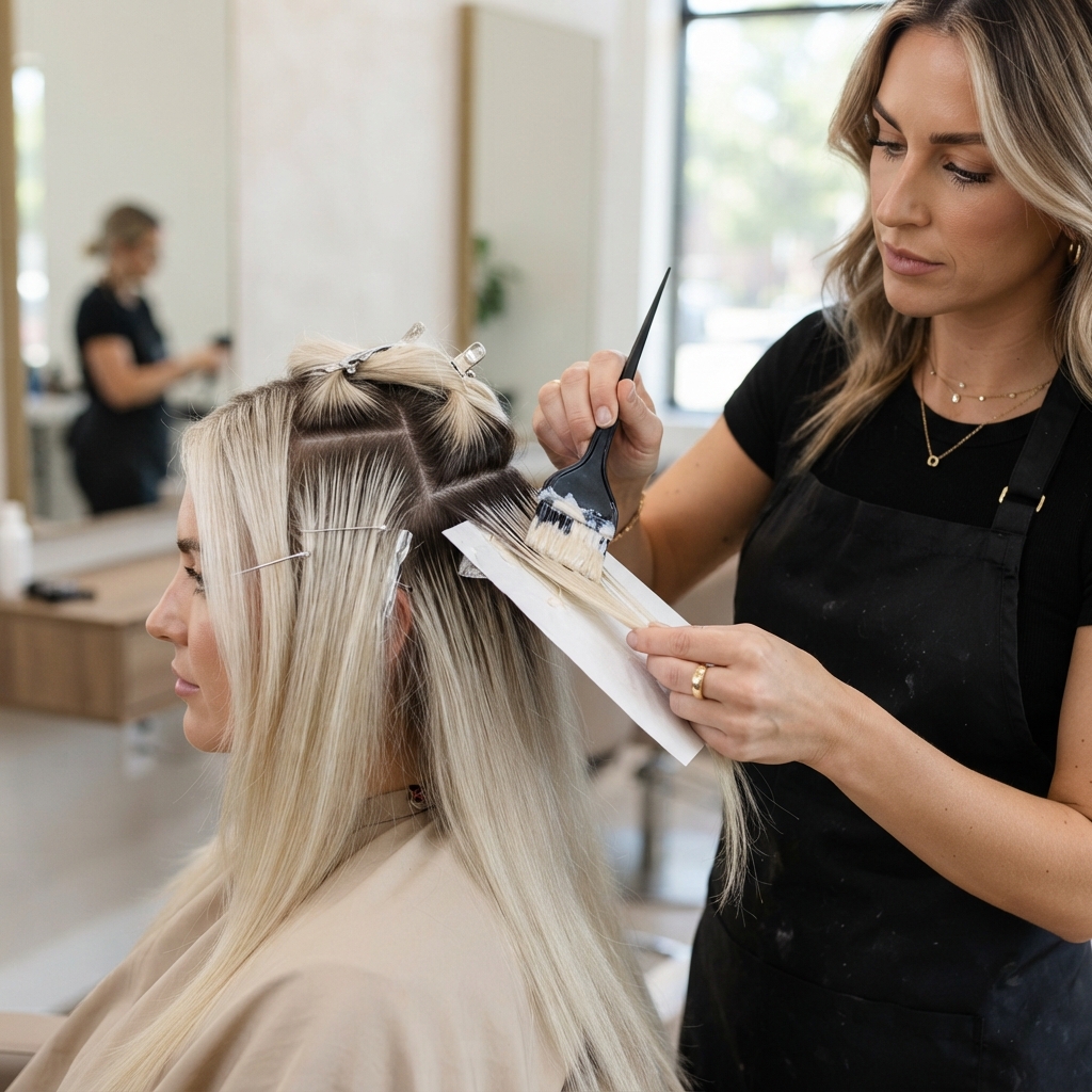 Осветление корней при окрашивании Total Blond
