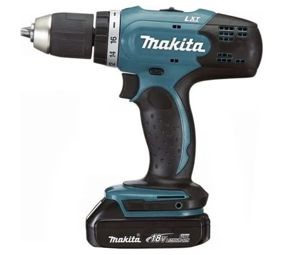 Дрель-шуруповерт аккумуляторная Makita DDF453SYX4, 2 АКБ*1,5 Ач, зарядное устройство, кейс, набор торсионных бит 50 мм, PH1,PH2x2,PH3,PZ1,PZ2,PZ3,T30,SL5.5,H4, 10 шт WURZ 4201
