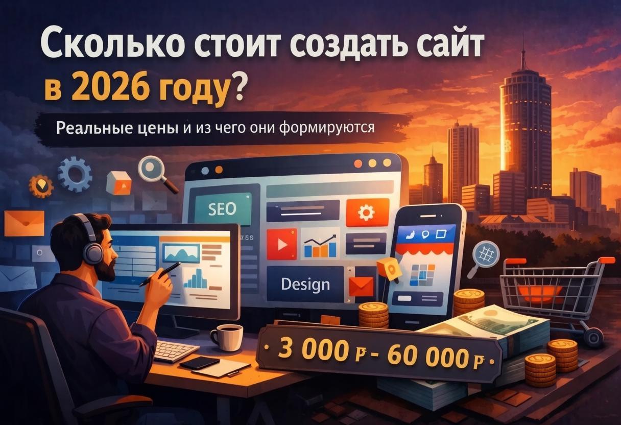 Сколько стоит создать сайт в 2026 году? Реальные цены и из чего они формируются