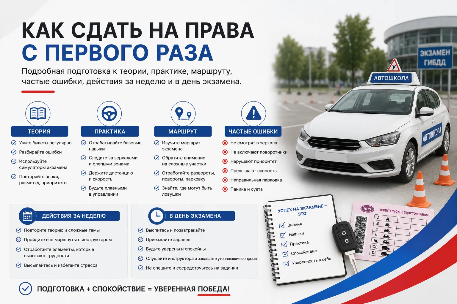 как сдать на права с первого раза как сдать на права с первого раза