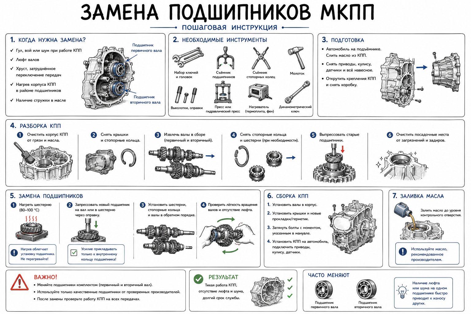 замена подшипников