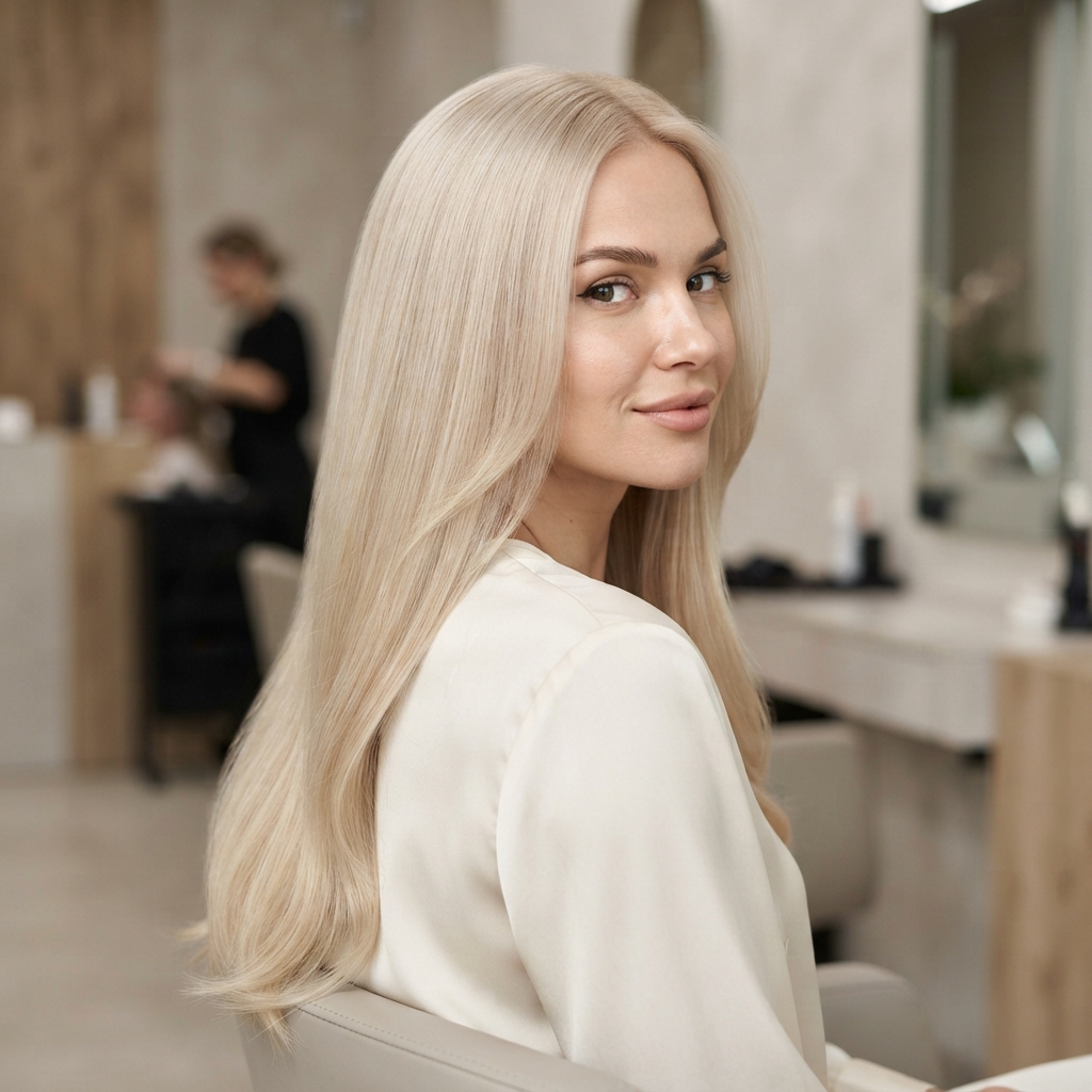 Total Blond окрашивание волос в равномерный светлый оттенок