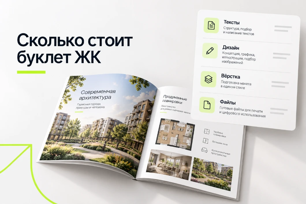 Из чего складывается стоимость разработки буклета жилого комплекса
