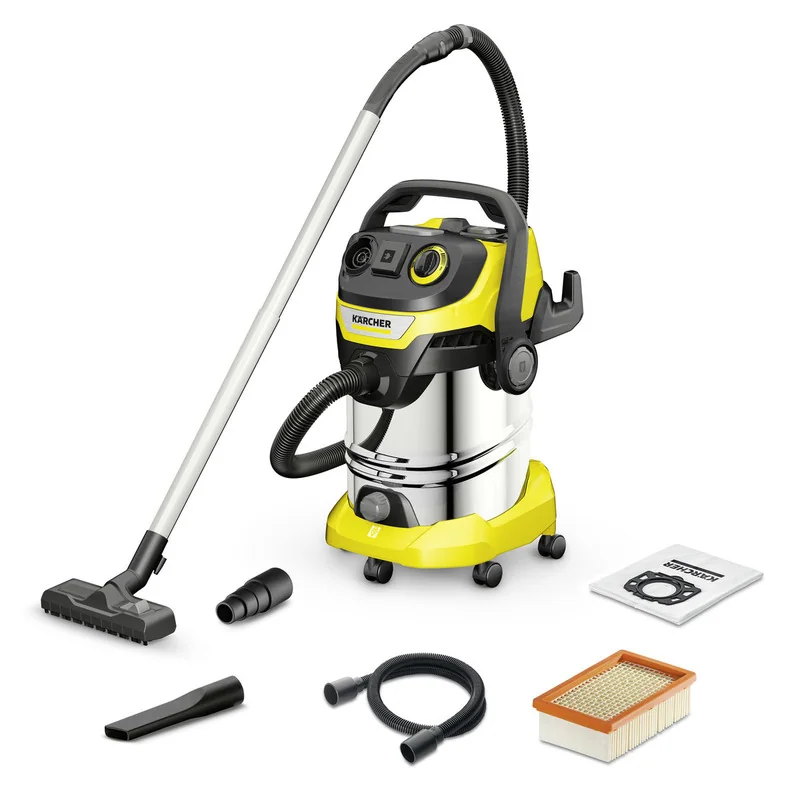 Пылесос хозяйственный Karcher WD 6 P S V-30/6/22/T 1.628-360.0, 2 трубки, рукоятка, широкая щетка, щелевая насадка