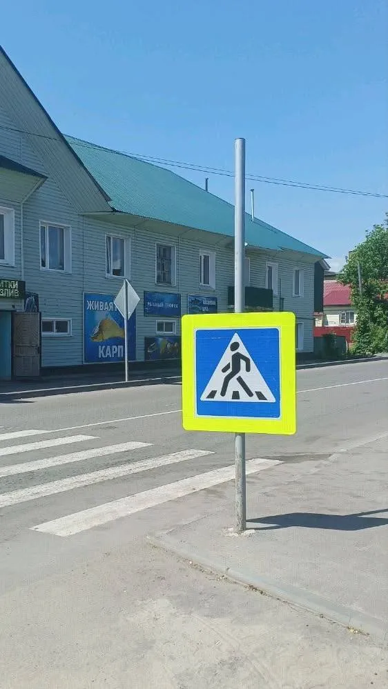 Пешеходный переход на экзаменационном маршруте ГИБДД