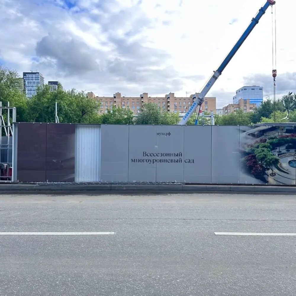 Ход строительства ЖК МУЗА в мае 2026 года, общий вид строительной площадки
